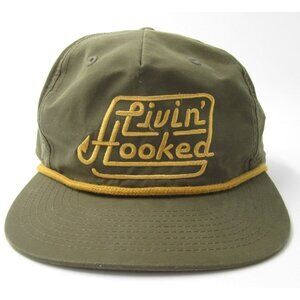 Livin Hooked Embroidered Adjustable Trucker Snapback Hat (C)